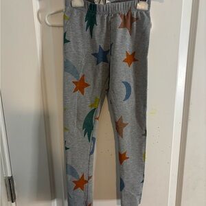 Hanna Andersson boys Gray Star and Moon Patterned Leggings size 5 pajamas EUC
